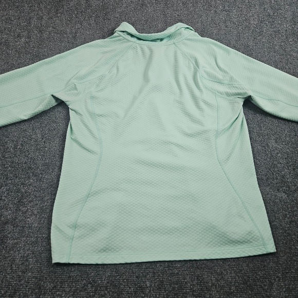 The North Face Pullover Womens XL Mint Green Quarter Zip Textured Fleece Hiking - Picture 2 of 7